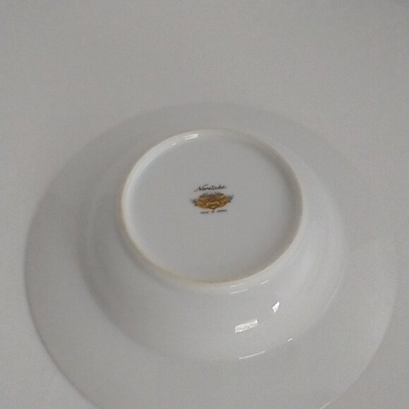 Vintage Noritake Serving Bowl Deep Well - Green/Cream 1940s Made in Japan - Picture 6 of 9